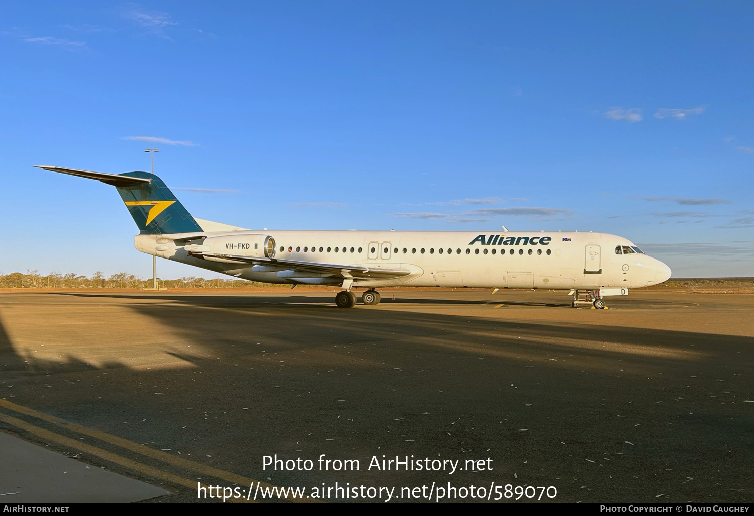 Aircraft Photo of VH-FKD | Fokker 100 (F28-0100) | Alliance Airlines | AirHistory.net #589070