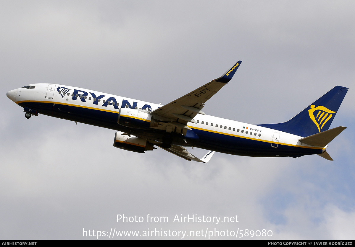 Aircraft Photo of EI-EFY | Boeing 737-8AS | Ryanair | AirHistory.net #589080