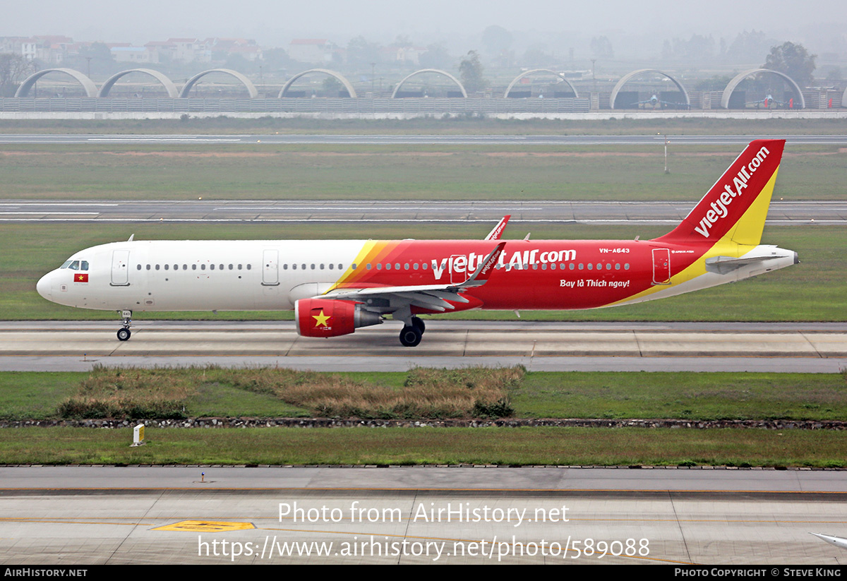 Aircraft Photo of VN-A643 | Airbus A321-211 | VietJet Air | AirHistory.net #589088