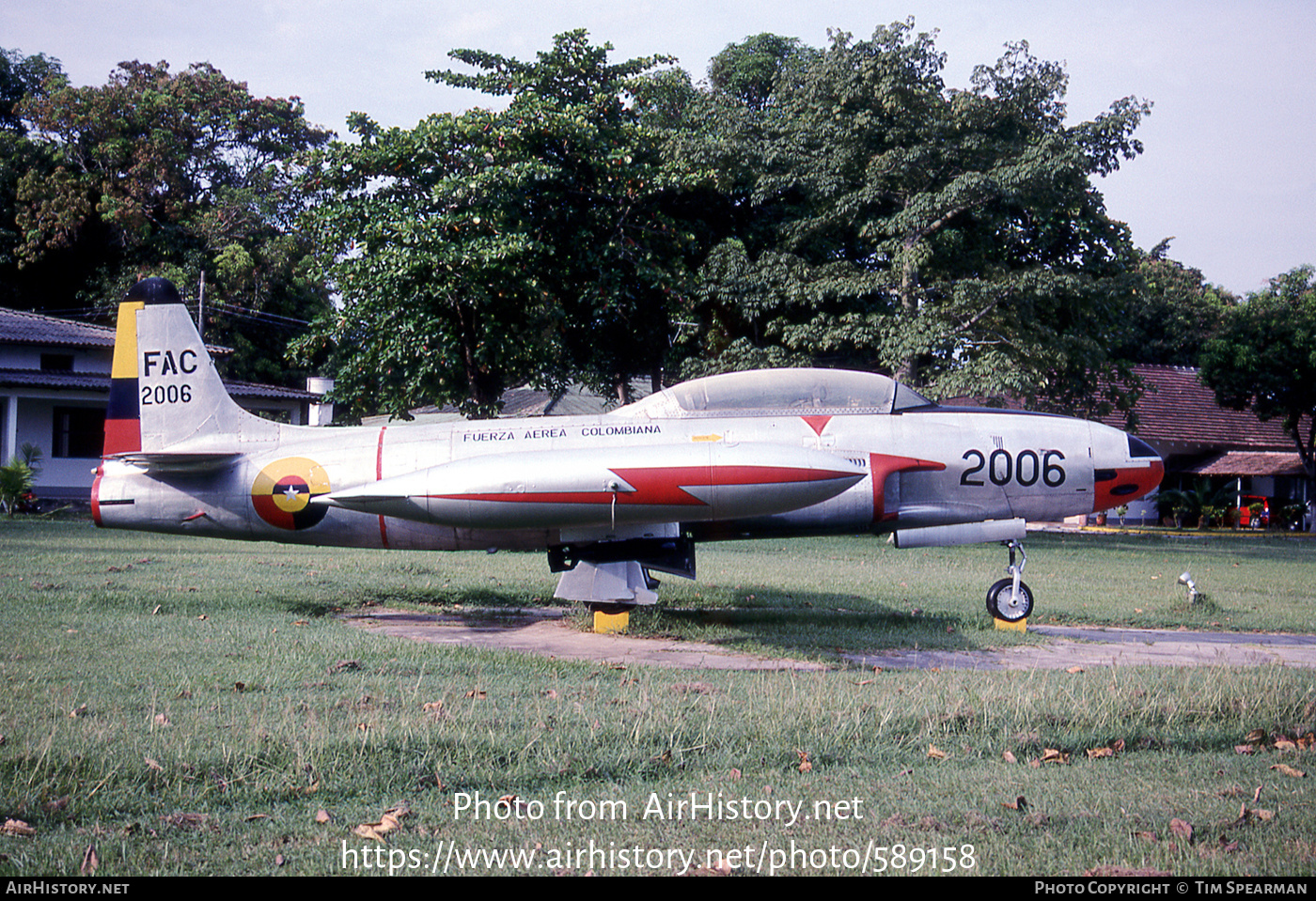 Aircraft Photo of FAC2006 | Lockheed T-33A | Colombia - Air Force | AirHistory.net #589158