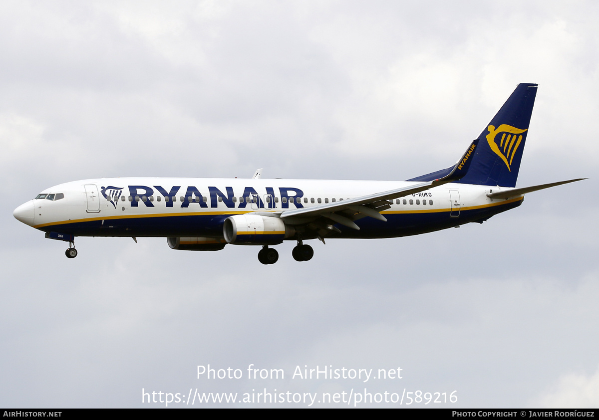 Aircraft Photo of G-RUKG | Boeing 737-8AS | Ryanair | AirHistory.net #589216