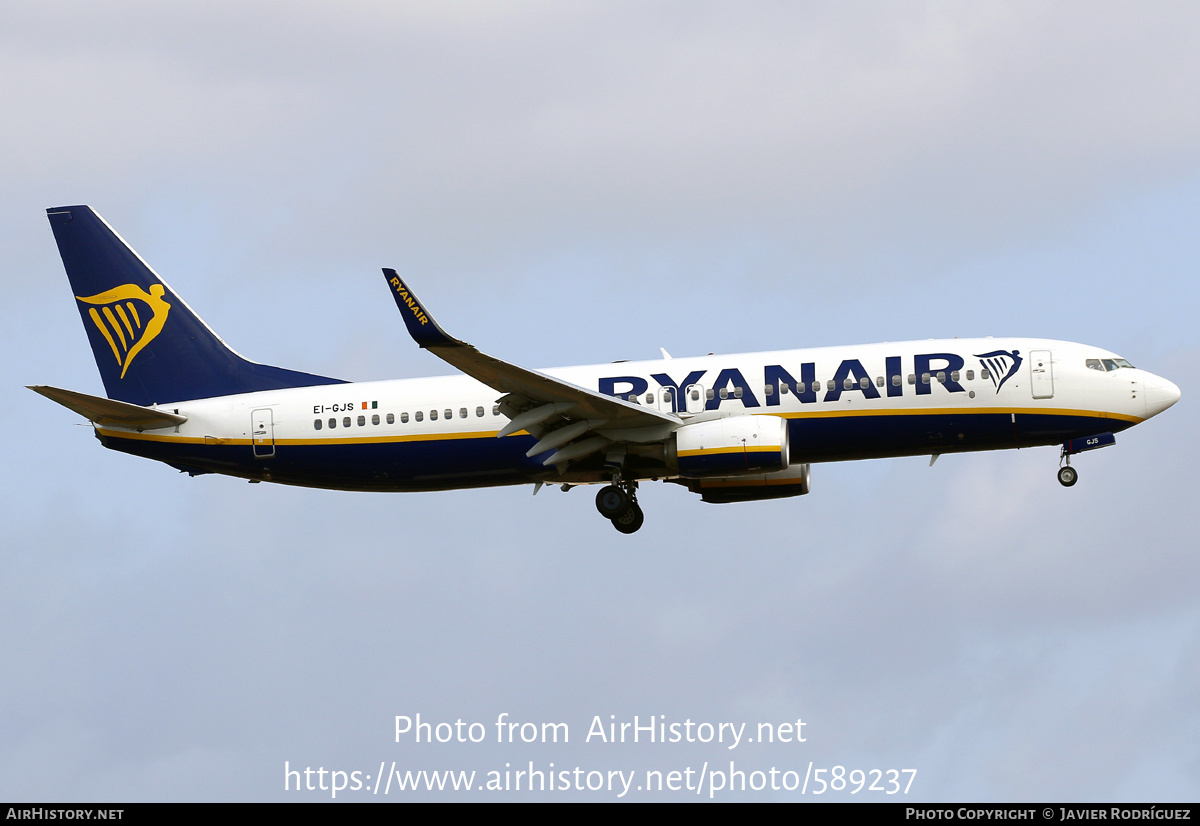 Aircraft Photo of EI-GJS | Boeing 737-800 | Ryanair | AirHistory.net #589237