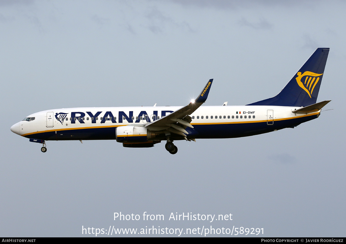 Aircraft Photo of EI-DWF | Boeing 737-8AS | Ryanair | AirHistory.net #589291