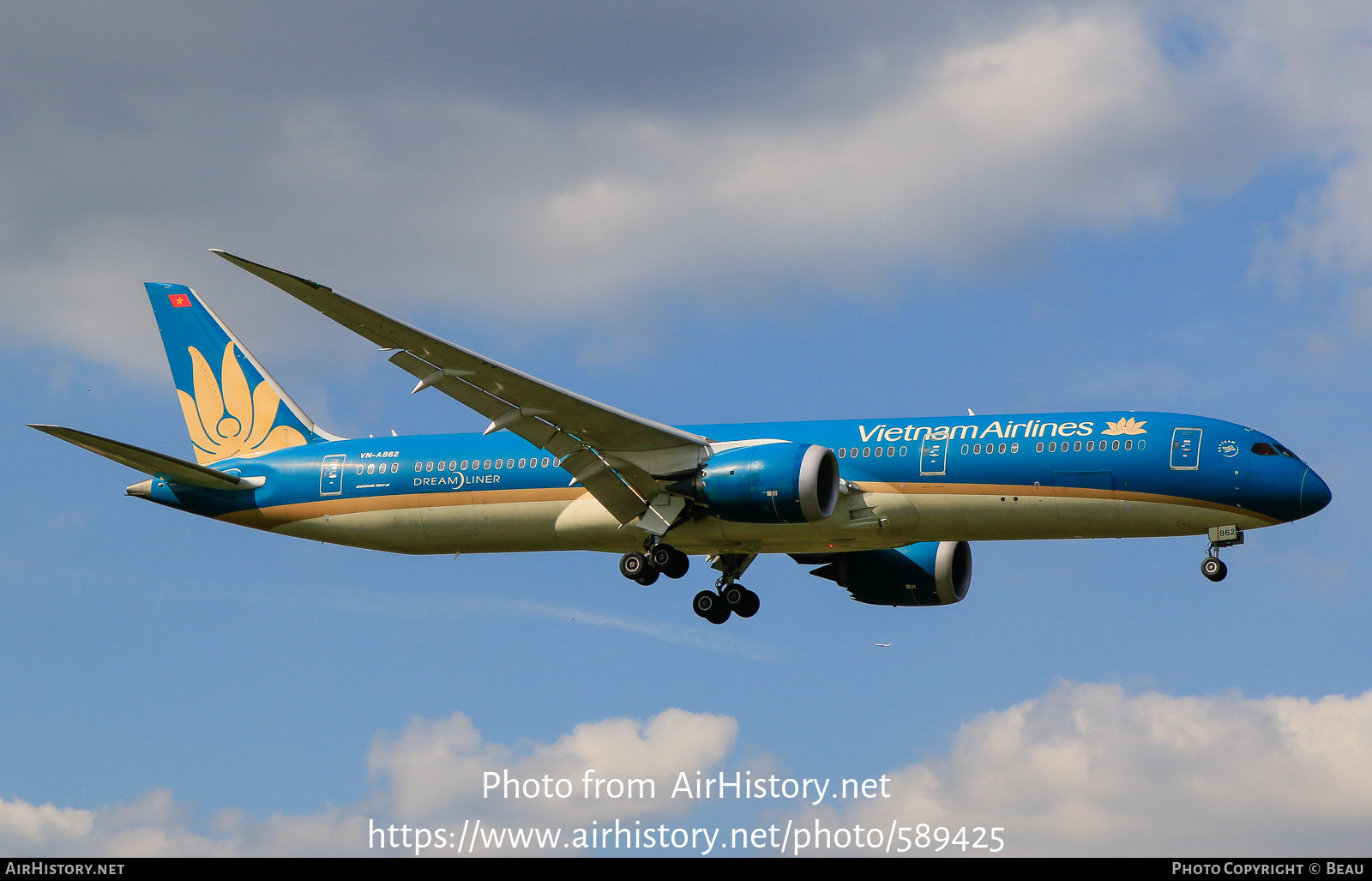 Aircraft Photo of VN-A862 | Boeing 787-9 Dreamliner | Vietnam Airlines | AirHistory.net #589425