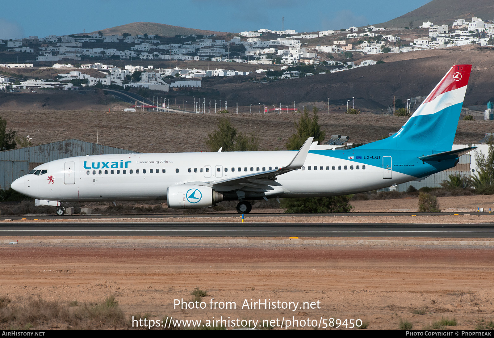 Aircraft Photo of LX-LGT | Boeing 737-8K5 | Luxair | AirHistory.net #589450