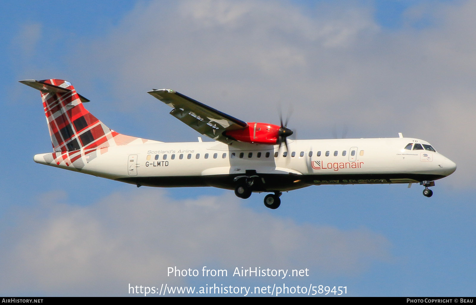 Aircraft Photo of G-LMTD | ATR ATR-72-600 (ATR-72-212A) | Loganair | AirHistory.net #589451