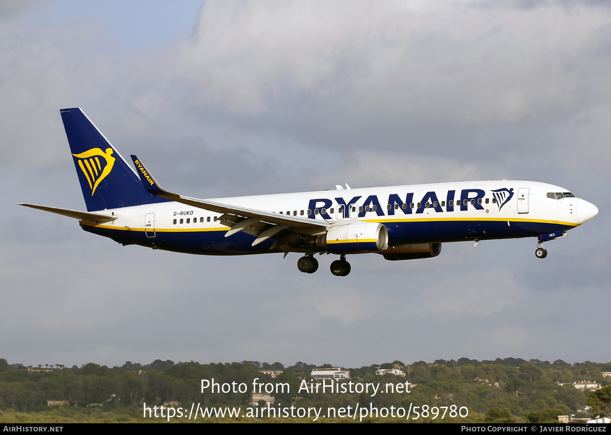 Aircraft Photo of G-RUKD | Boeing 737-8AS | Ryanair | AirHistory.net #589780