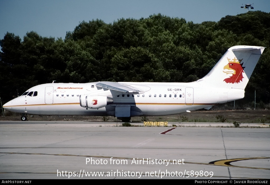 Aircraft Photo of SE-DRK | British Aerospace BAe-146-200A | Malmö Aviation | AirHistory.net #589809