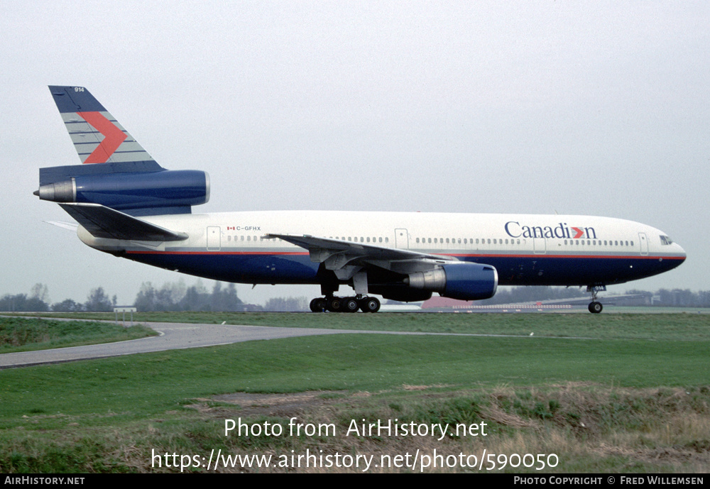 Aircraft Photo of C-GFHX | McDonnell Douglas DC-10-30 | Canadian Airlines | AirHistory.net #590050