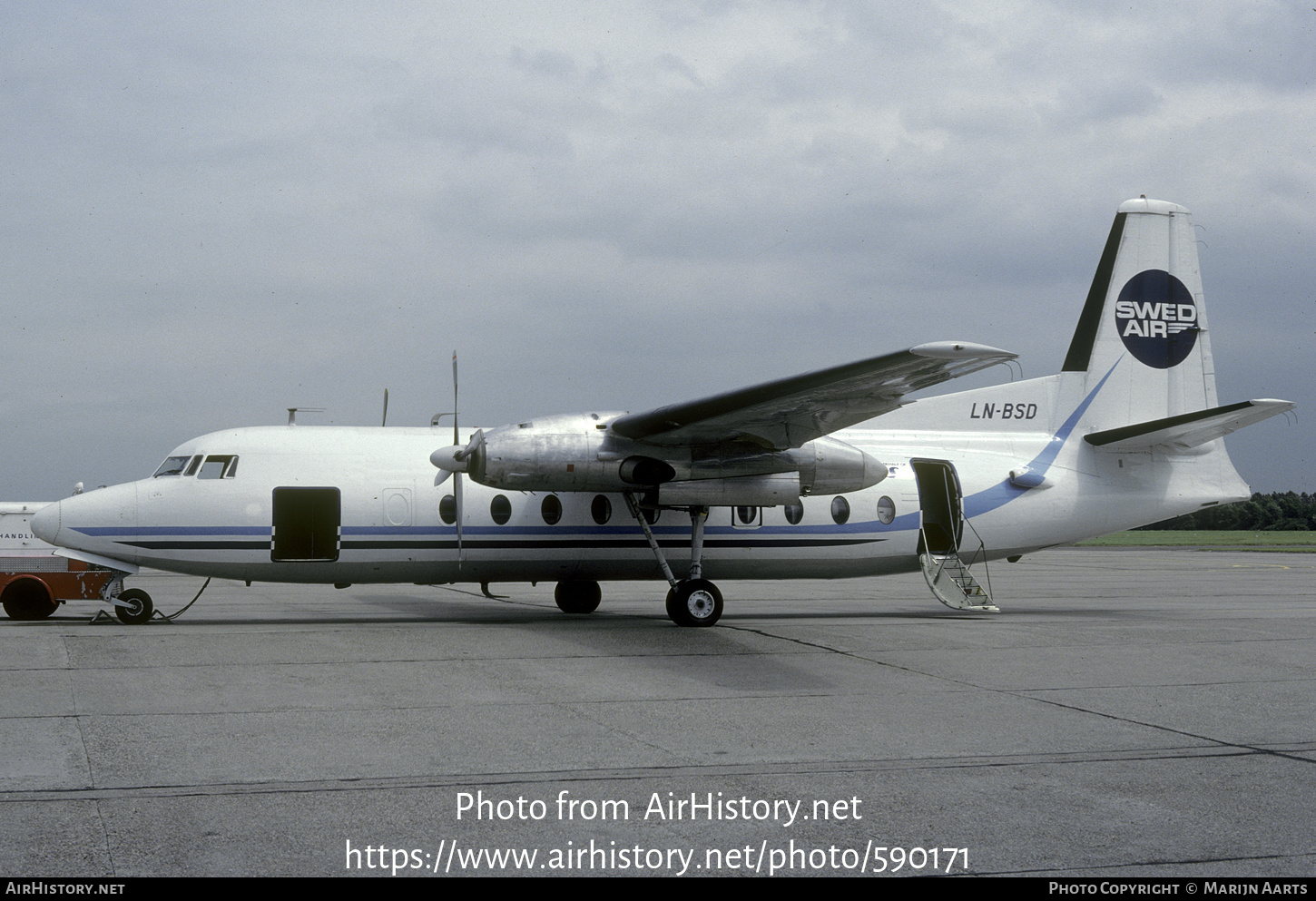 Aircraft Photo of LN-BSD | Fairchild F-27A | Swedair | AirHistory.net #590171