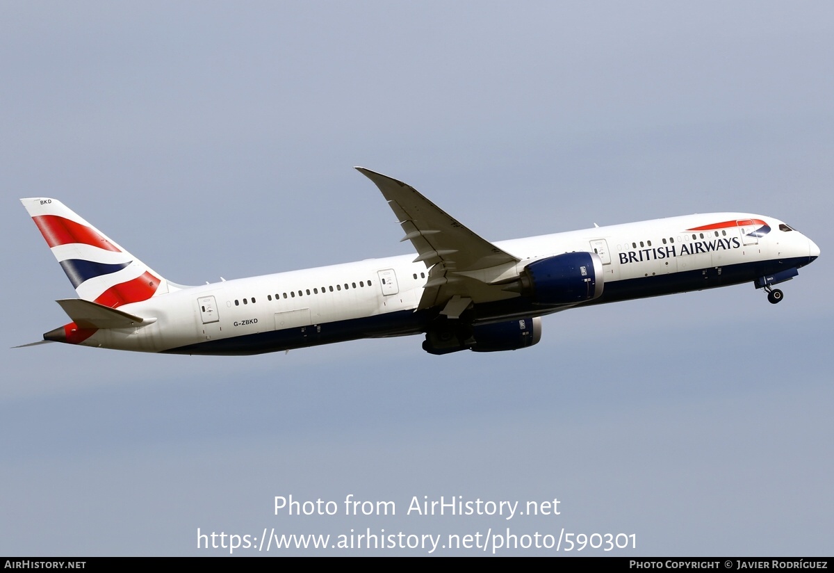 Aircraft Photo of G-ZBKD | Boeing 787-9 Dreamliner | British Airways | AirHistory.net #590301