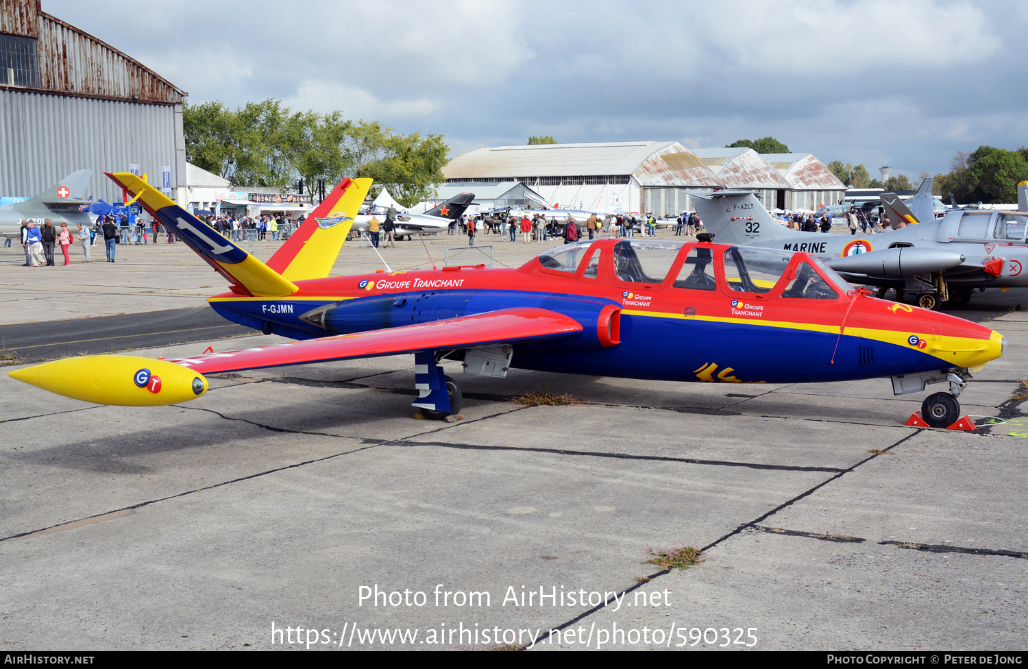 Aircraft Photo of F-GJMN | Fouga CM-170R Magister | Patrouille Tranchant | AirHistory.net #590325