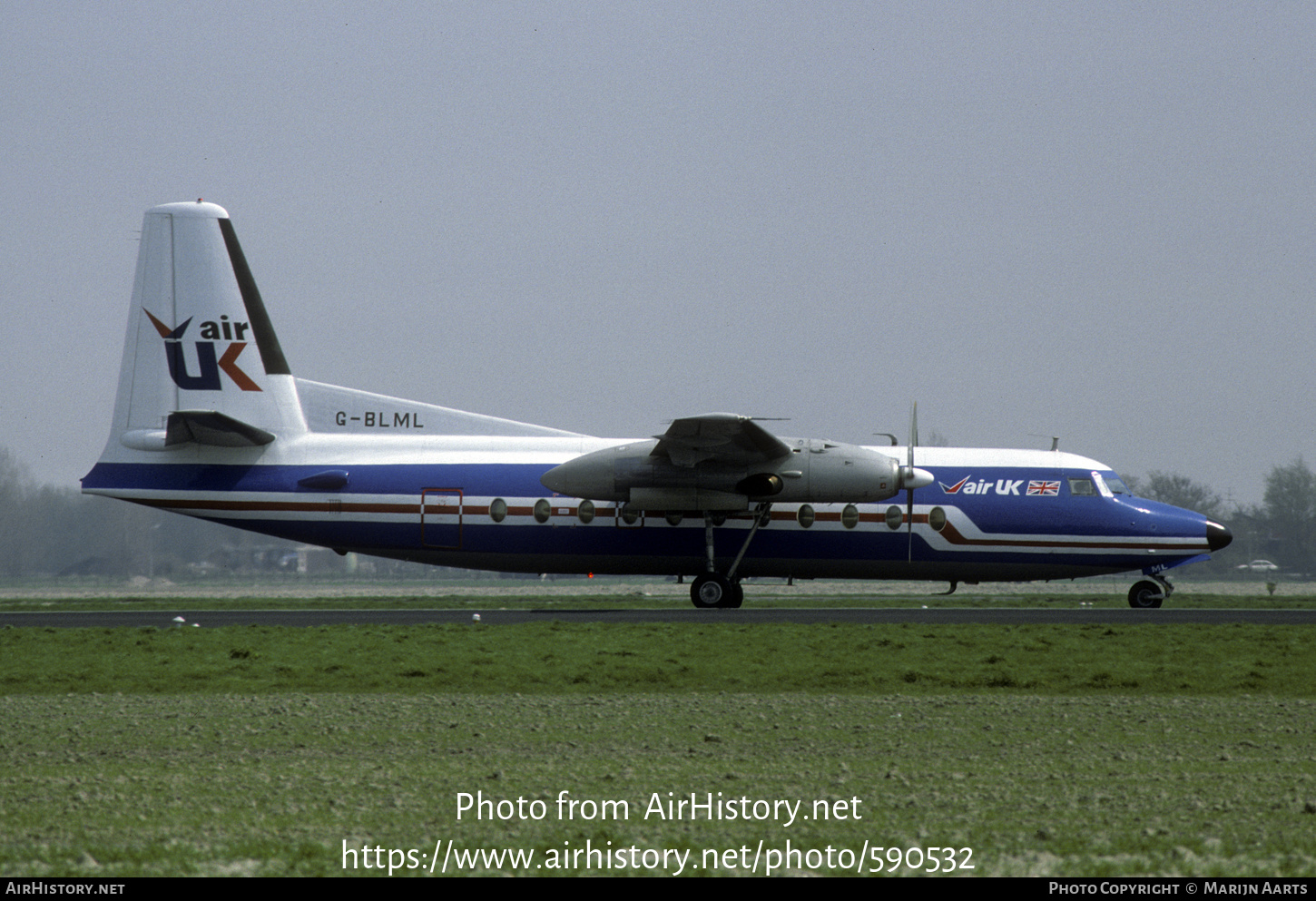 Aircraft Photo of G-BLML | Fokker F27-200 Friendship | Air UK | AirHistory.net #590532