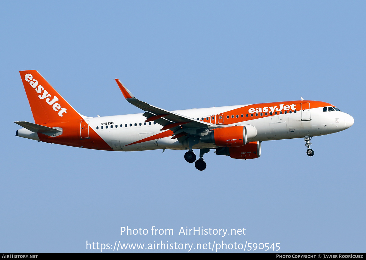 Aircraft Photo of G-EZWS | Airbus A320-214 | EasyJet | AirHistory.net #590545