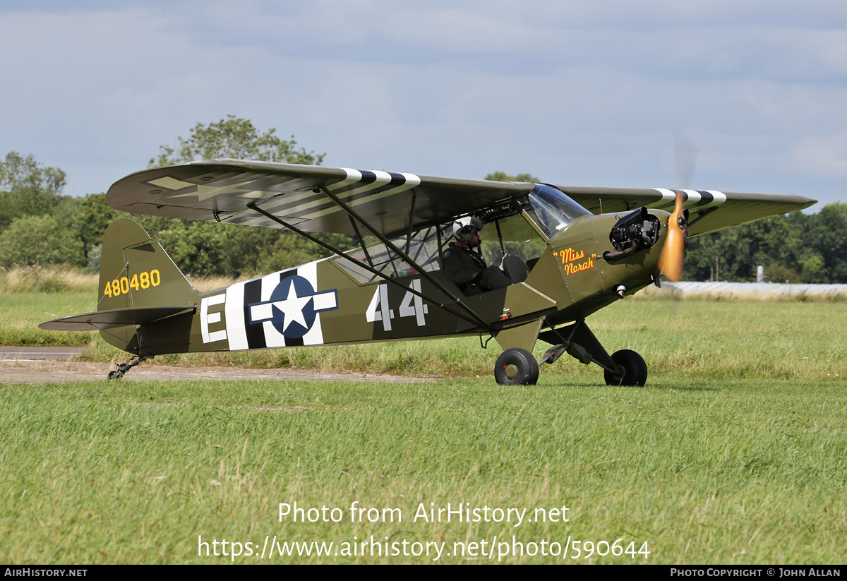 Aircraft Photo of G-BECN / 480480 | Piper J-3C-65 Cub | USA - Air Force | AirHistory.net #590644