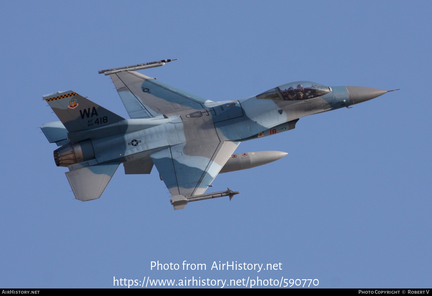 Aircraft Photo of 85-1418 / AF85-418 | General Dynamics F-16C Fighting Falcon | USA - Air Force | AirHistory.net #590770