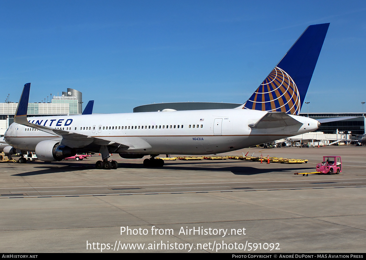 Aircraft Photo of N643UA | Boeing 767-322/ER | United Airlines | AirHistory.net #591092