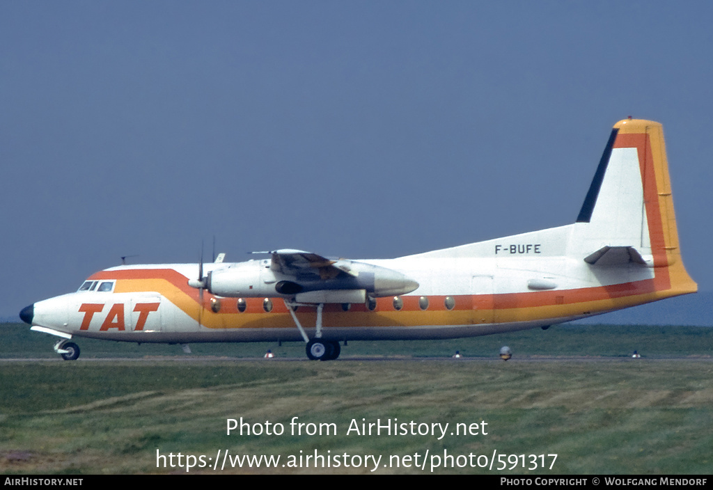 Aircraft Photo of F-BUFE | Fokker F27-200 Friendship | TAT - Touraine Air Transport | AirHistory.net #591317