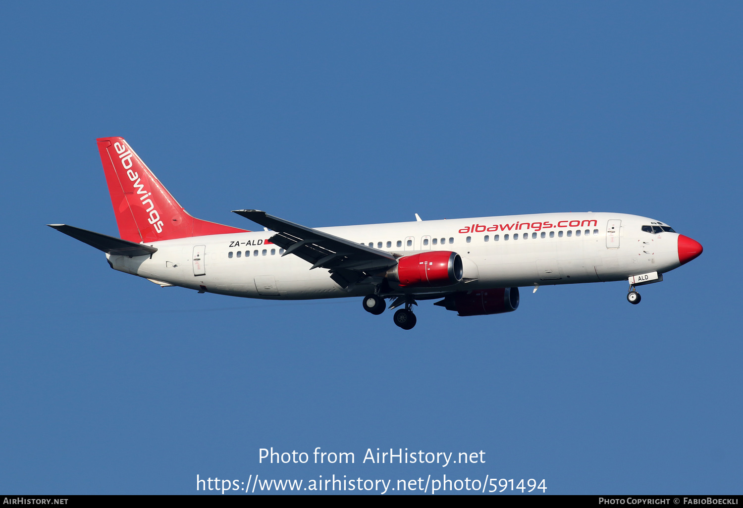 Aircraft Photo of ZA-ALD | Boeing 737-4Y0 | Albawings | AirHistory.net #591494