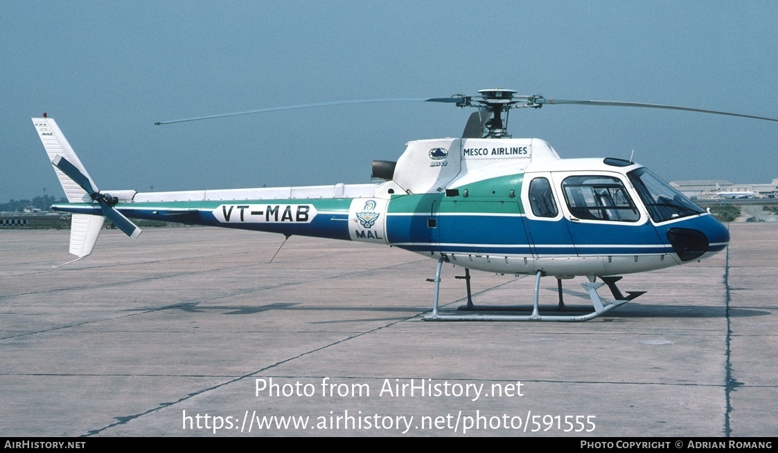 Aircraft Photo of VT-MAB | Eurocopter AS-350BA Ecureuil | Mesco Airlines - MAL | AirHistory.net #591555