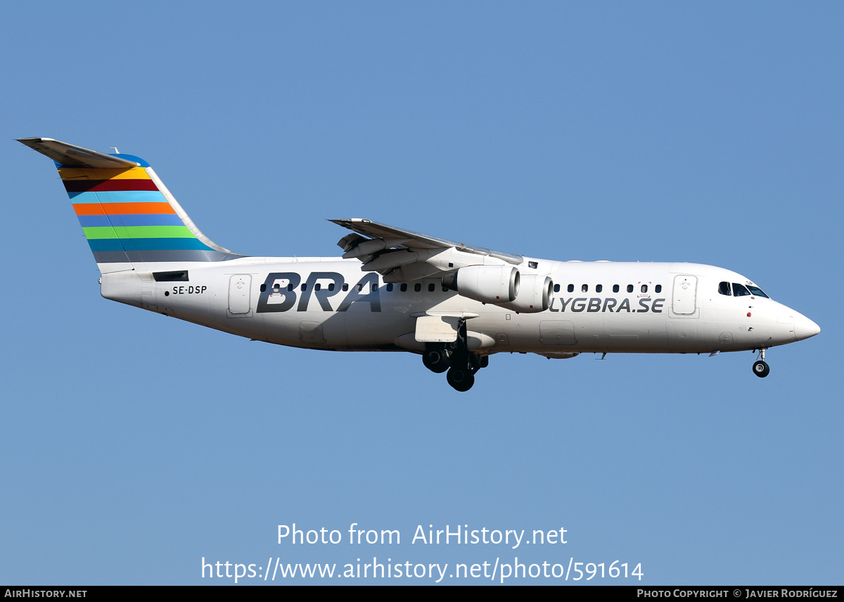 Aircraft Photo of SE-DSP | BAE Systems Avro 146-RJ100 | BRA - Braathens Regional Airlines | AirHistory.net #591614