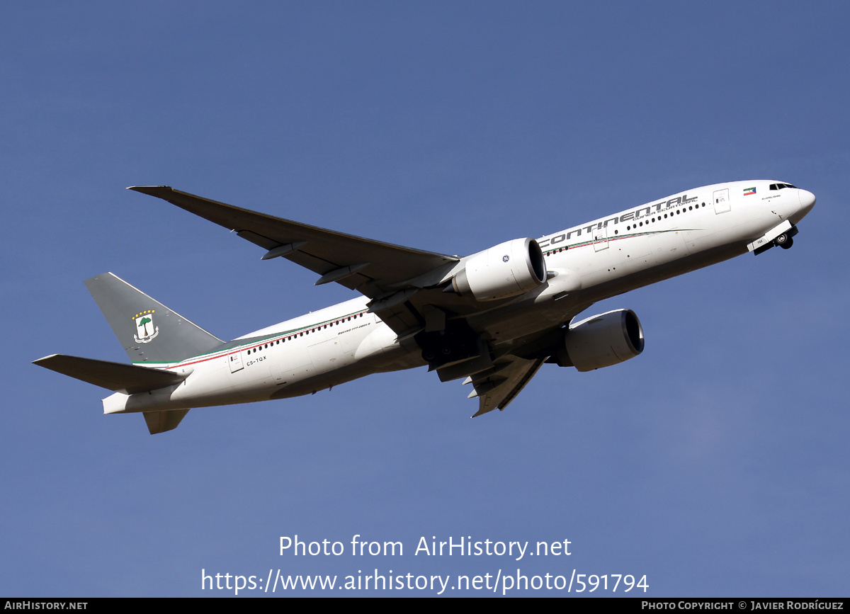 Aircraft Photo of CS-TQX | Boeing 777-2FB/LR | Ceiba Intercontinental | AirHistory.net #591794