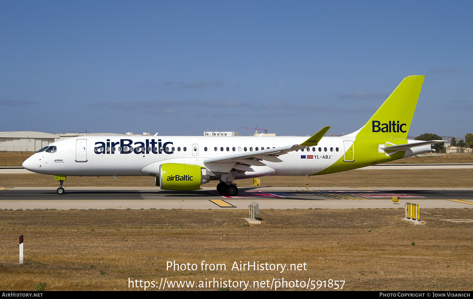 Aircraft Photo of YL-ABJ | Airbus A220-371 (BD-500-1A11) | AirBaltic | AirHistory.net #591857