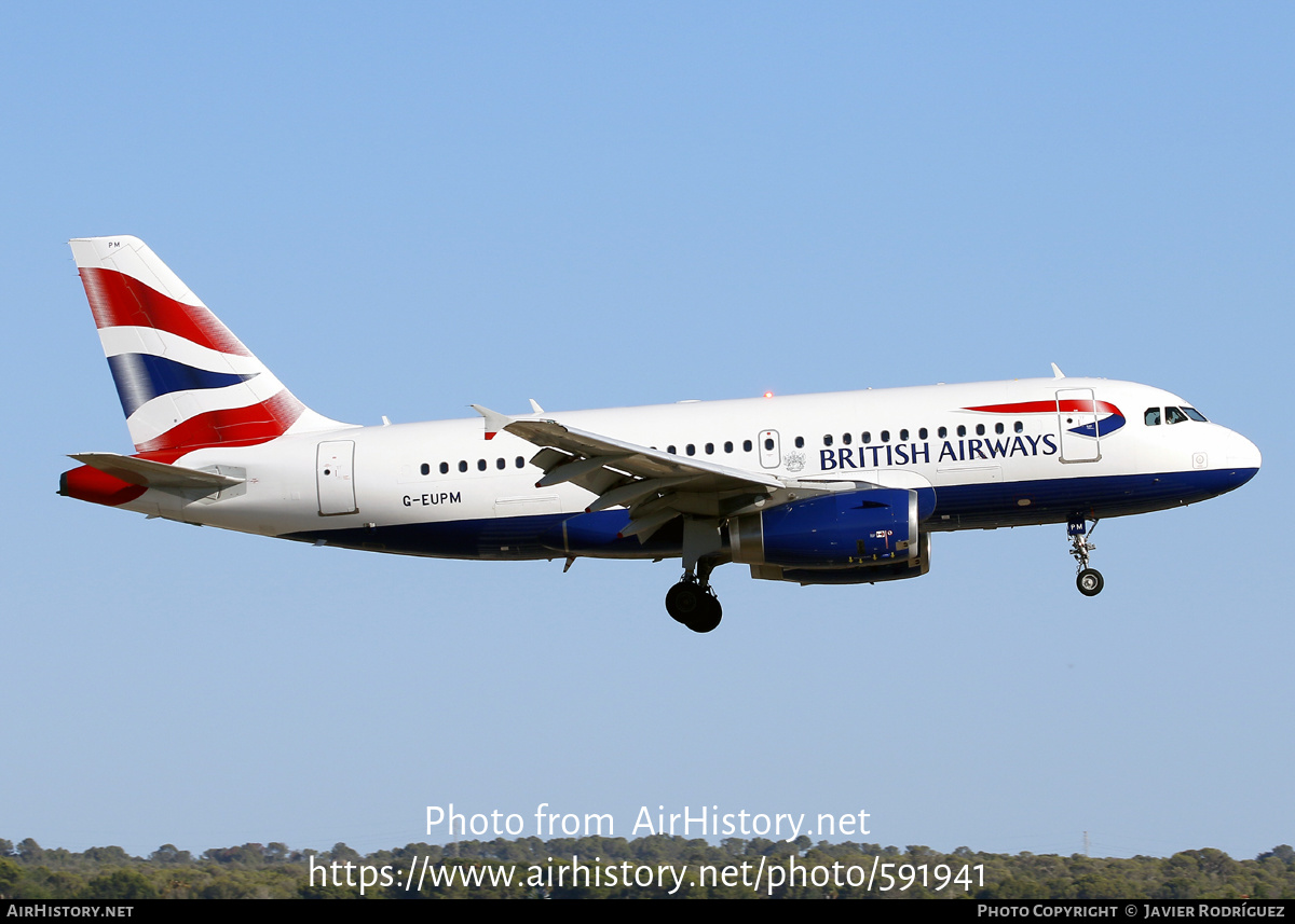 Aircraft Photo of G-EUPM | Airbus A319-131 | British Airways | AirHistory.net #591941