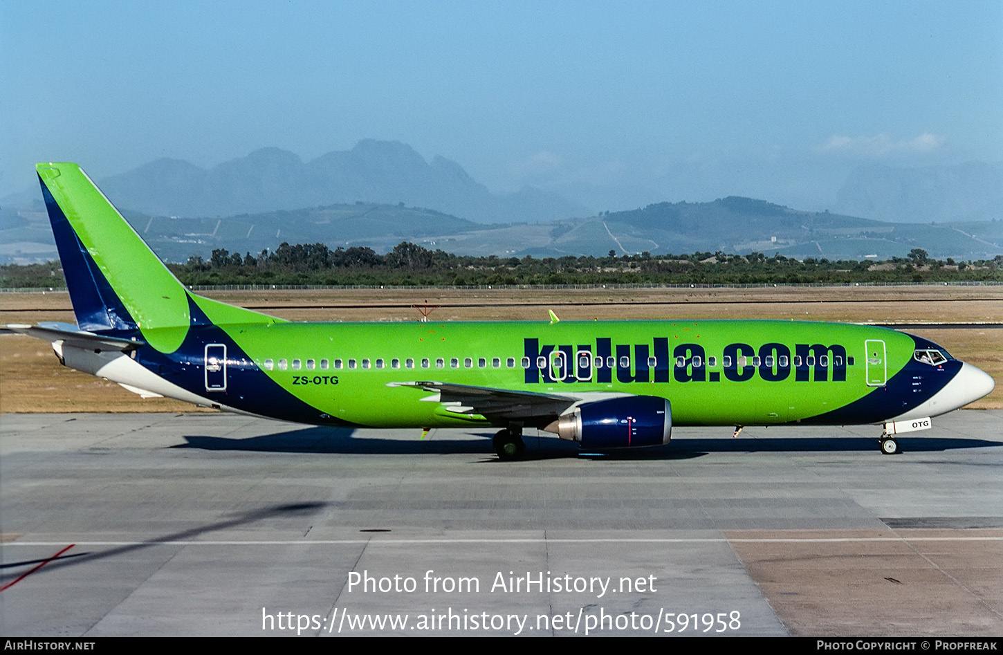 Aircraft Photo of ZS-OTG | Boeing 737-436 | Kulula | AirHistory.net #591958