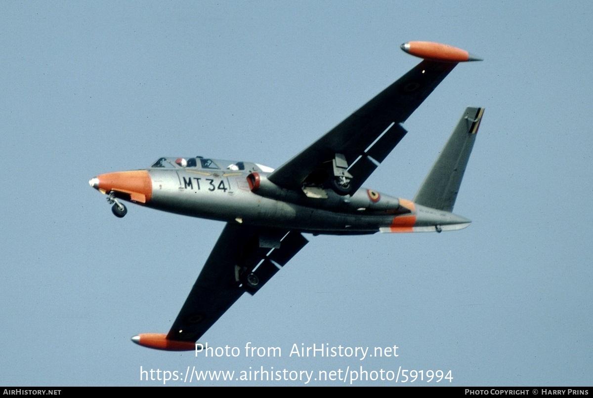 Aircraft Photo of MT34 | Fouga CM-170R Magister | Belgium - Air Force | AirHistory.net #591994