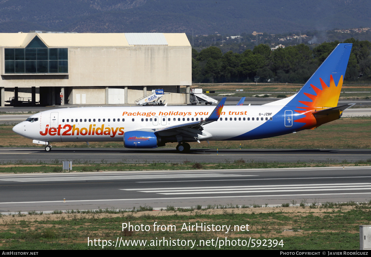 Aircraft Photo of G-JZBF | Boeing 737-8MG | Jet2 Holidays | AirHistory.net #592394