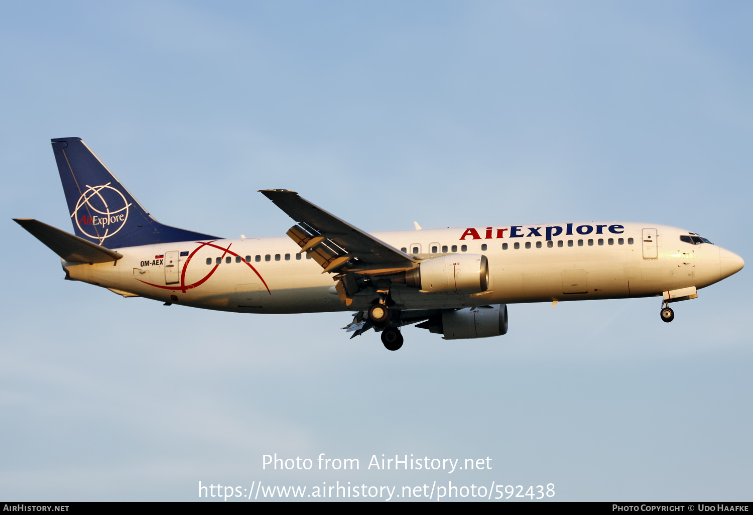 Aircraft Photo of OM-AEX | Boeing 737-4Y0 | AirExplore - Axe | AirHistory.net #592438