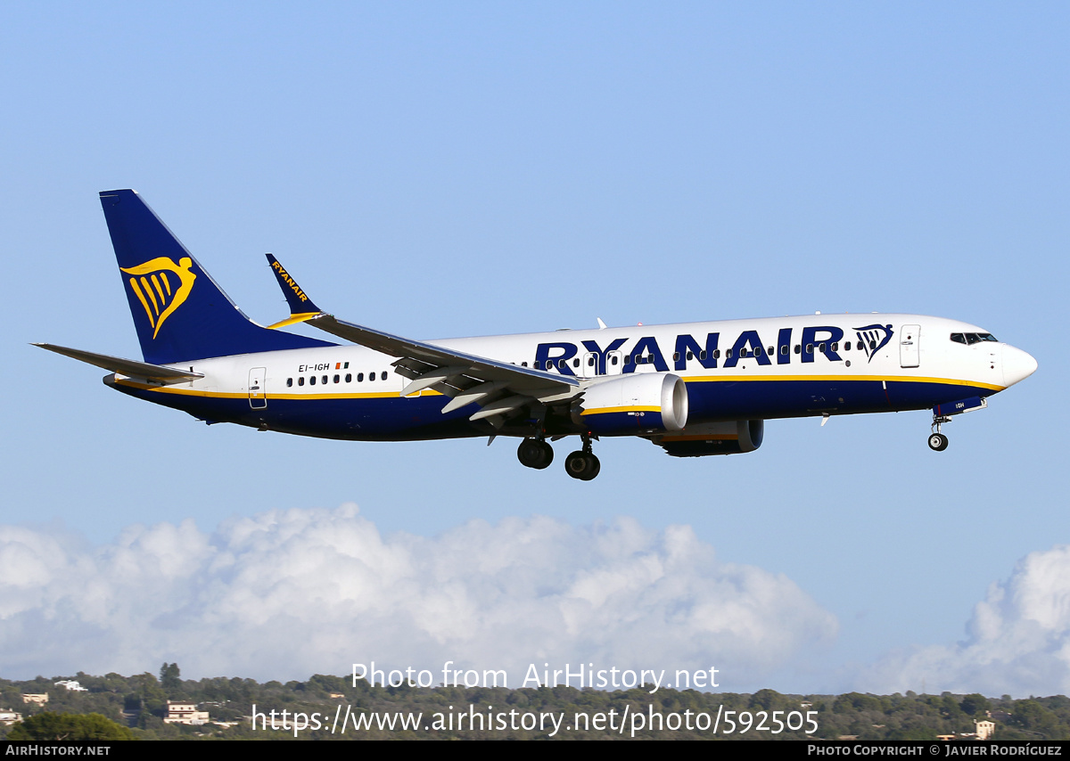 Aircraft Photo of EI-IGH | Boeing 737-8200 Max 200 | Ryanair | AirHistory.net #592505