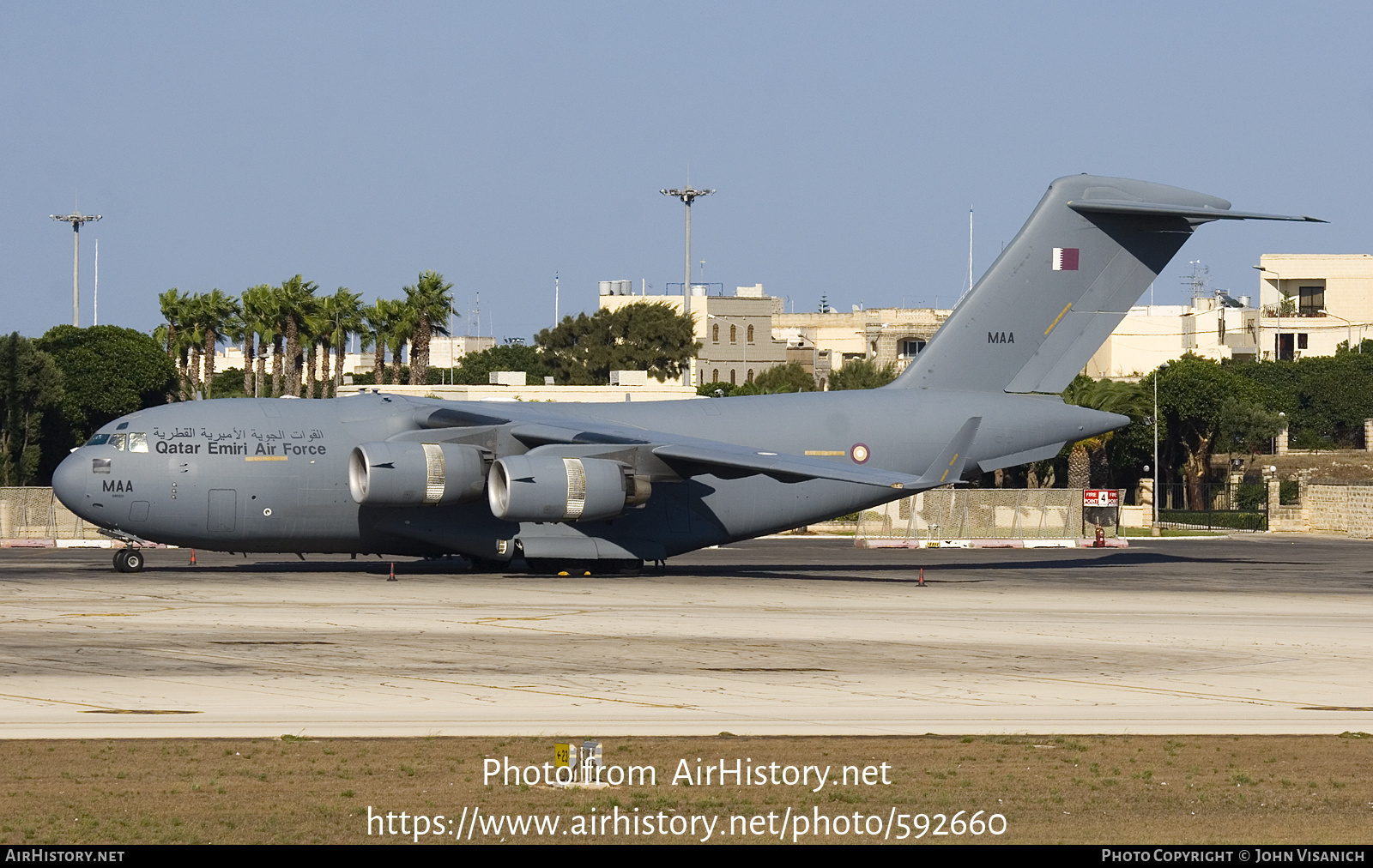 Aircraft Photo of A7-MAA / MAA | Boeing C-17A Globemaster III | Qatar - Air Force | AirHistory.net #592660