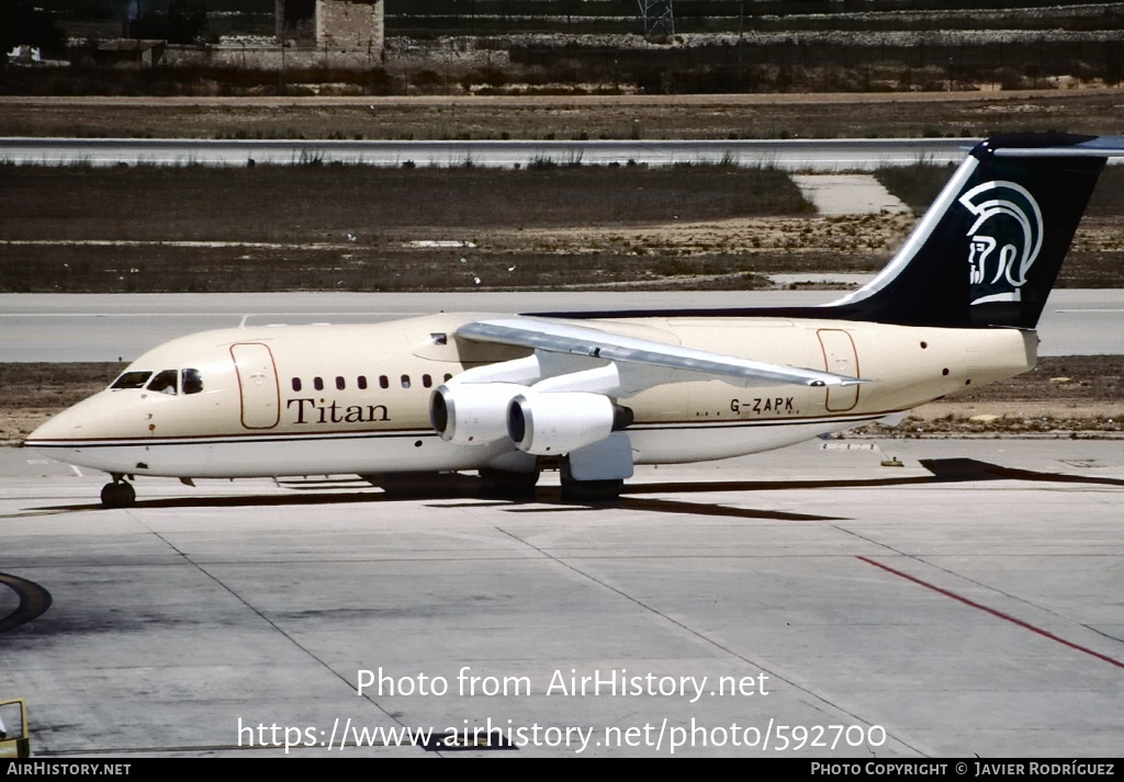 Aircraft Photo of G-ZAPK | British Aerospace BAe-146-200QC | Titan Airways | AirHistory.net #592700