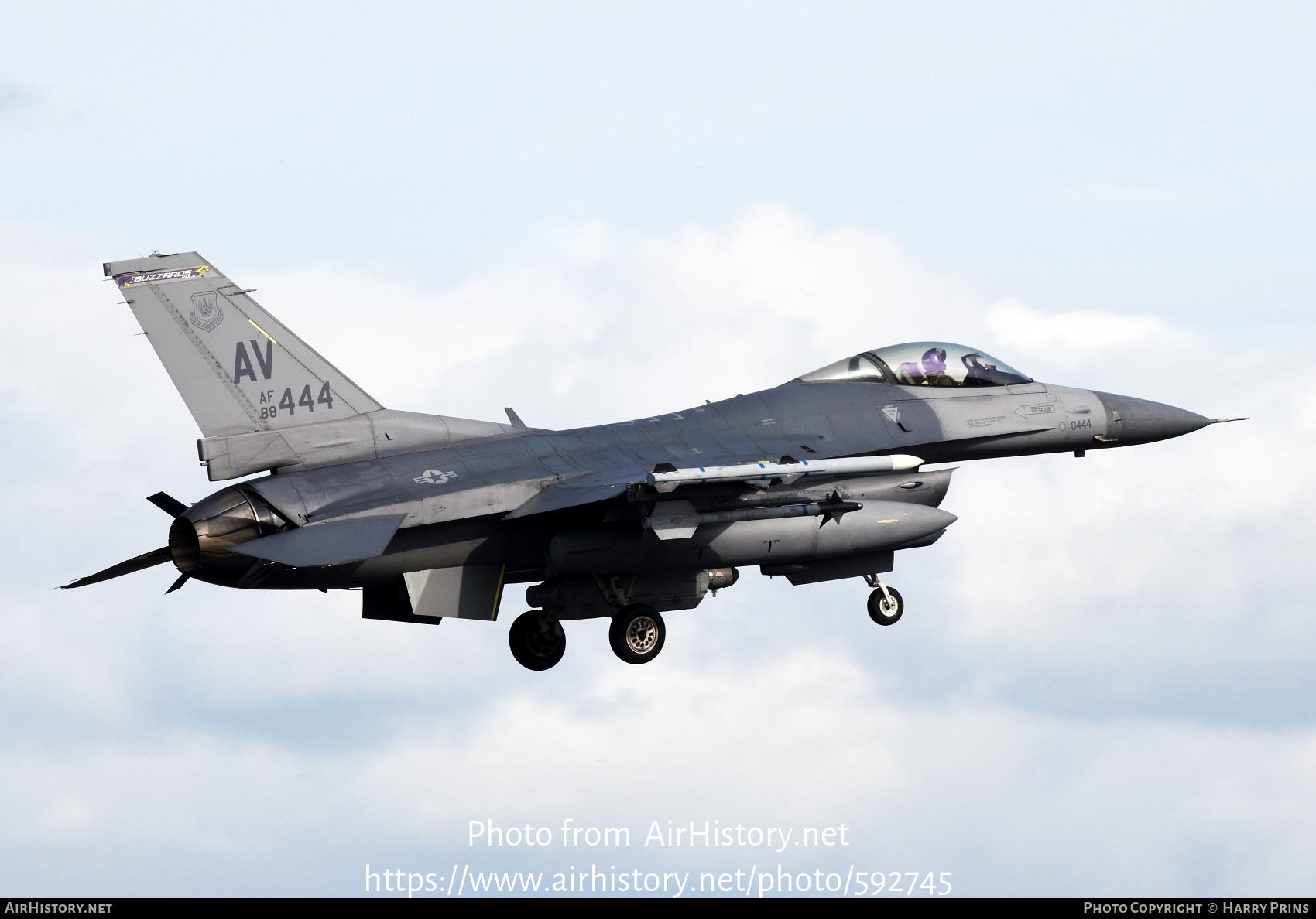 Aircraft Photo of 88-0444 / AF88-444 | Lockheed Martin F-16CM Fighting Falcon | USA - Air Force | AirHistory.net #592745