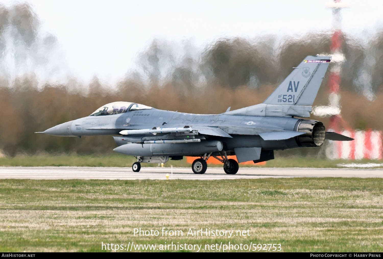 Aircraft Photo of 88-0521 / AF88-521 | General Dynamics F-16CM Fighting Falcon | USA - Air Force | AirHistory.net #592753