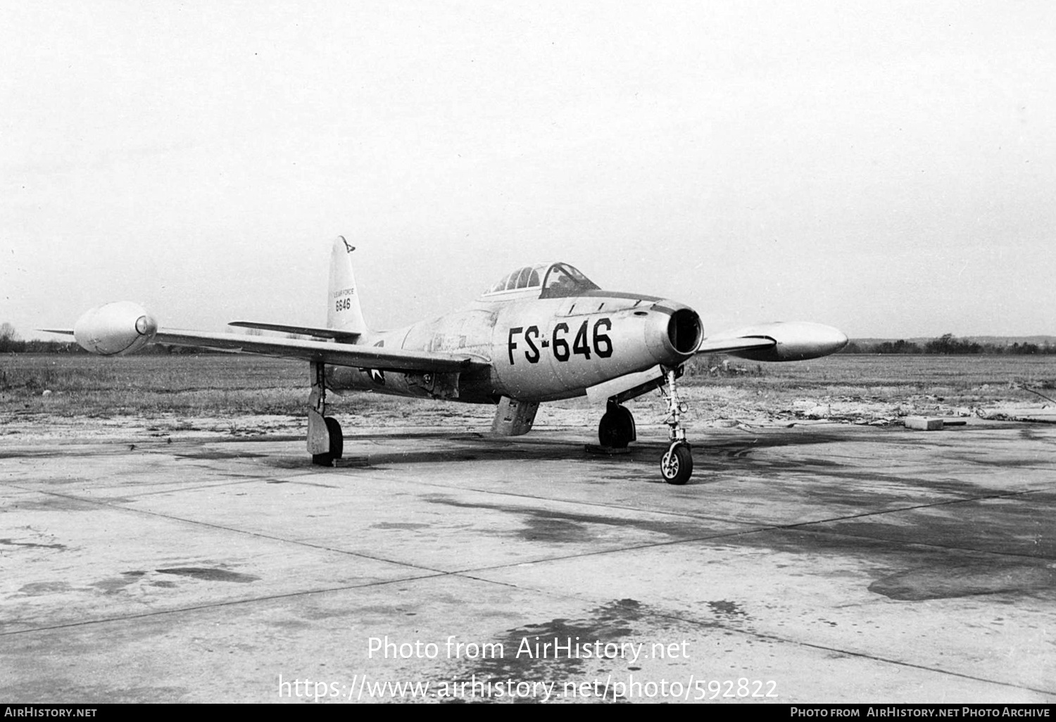 Aircraft Photo of 46-646 / 6646 | Republic F-84B Thunderjet | USA - Air Force | AirHistory.net #592822