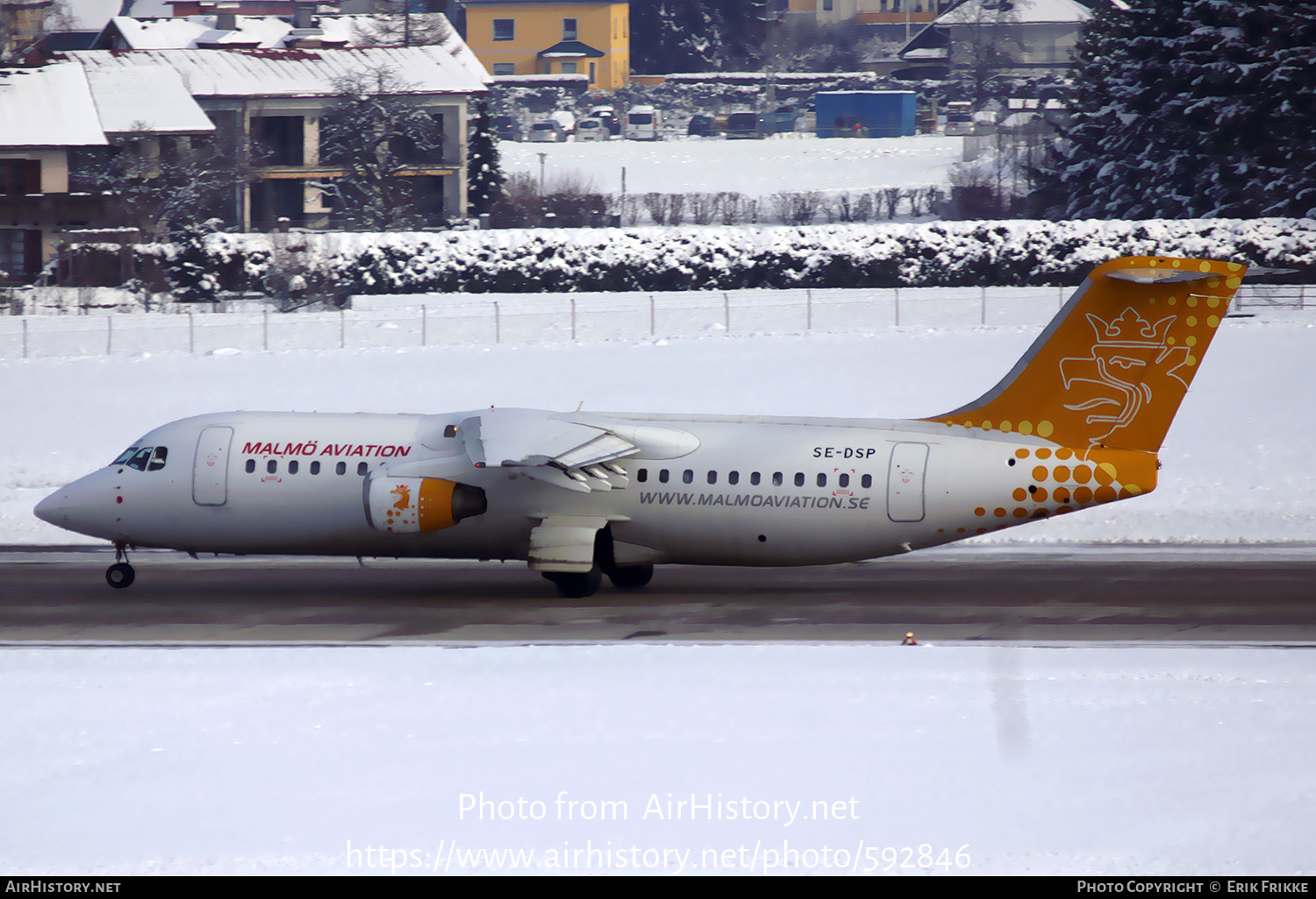 Aircraft Photo of SE-DSP | BAE Systems Avro 146-RJ100 | Malmö Aviation | AirHistory.net #592846