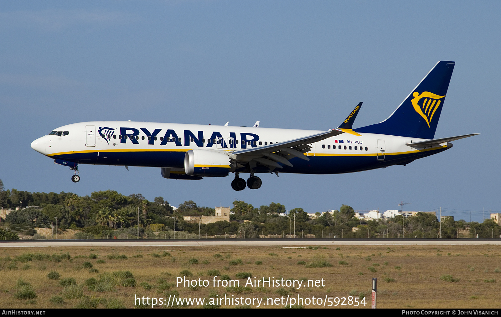 Aircraft Photo of 9H-VUJ | Boeing 737-8200 Max 200 | Ryanair | AirHistory.net #592854