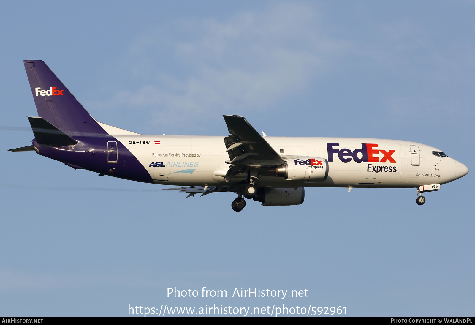 Aircraft Photo of OE-IBW | Boeing 737-4Q8(SF) | FedEx Express - Federal Express | AirHistory.net #592961