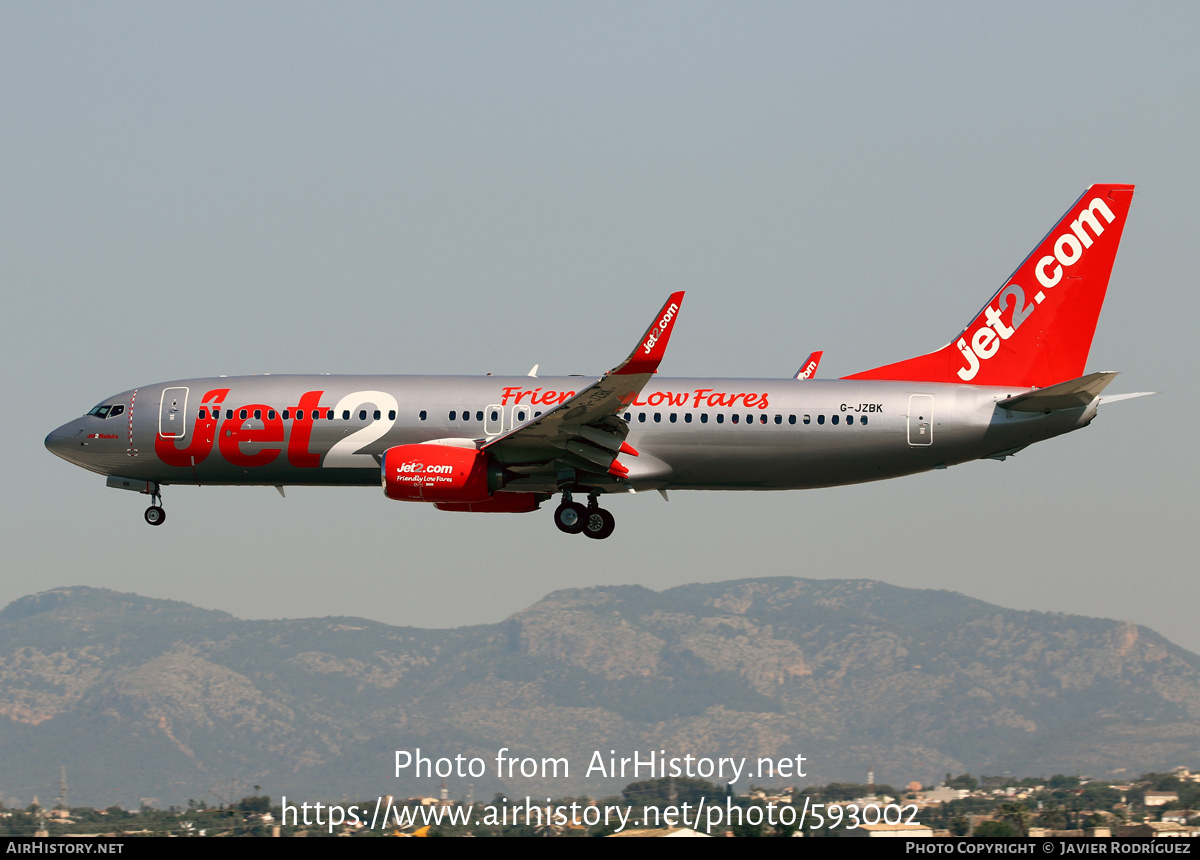 Aircraft Photo of G-JZBK | Boeing 737-8MG | Jet2 | AirHistory.net #593002