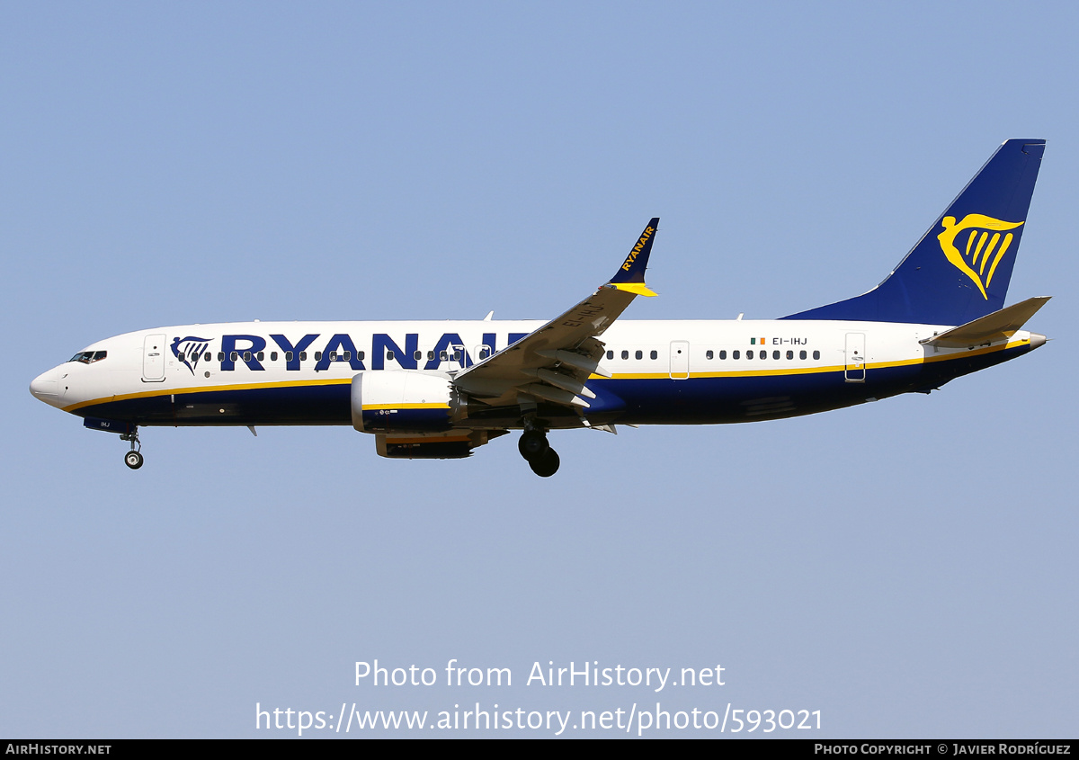 Aircraft Photo of EI-IHJ | Boeing 737-8200 Max 200 | Ryanair | AirHistory.net #593021