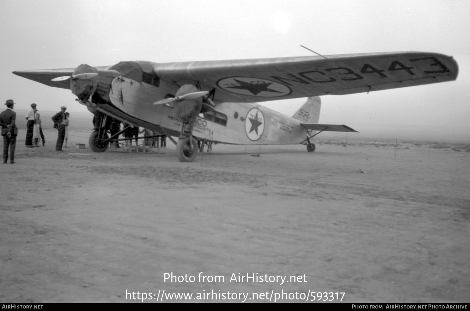 Aircraft Photo of NC3443 | Ford 4-AT-A Tri-Motor | Texaco | AirHistory.net #593317