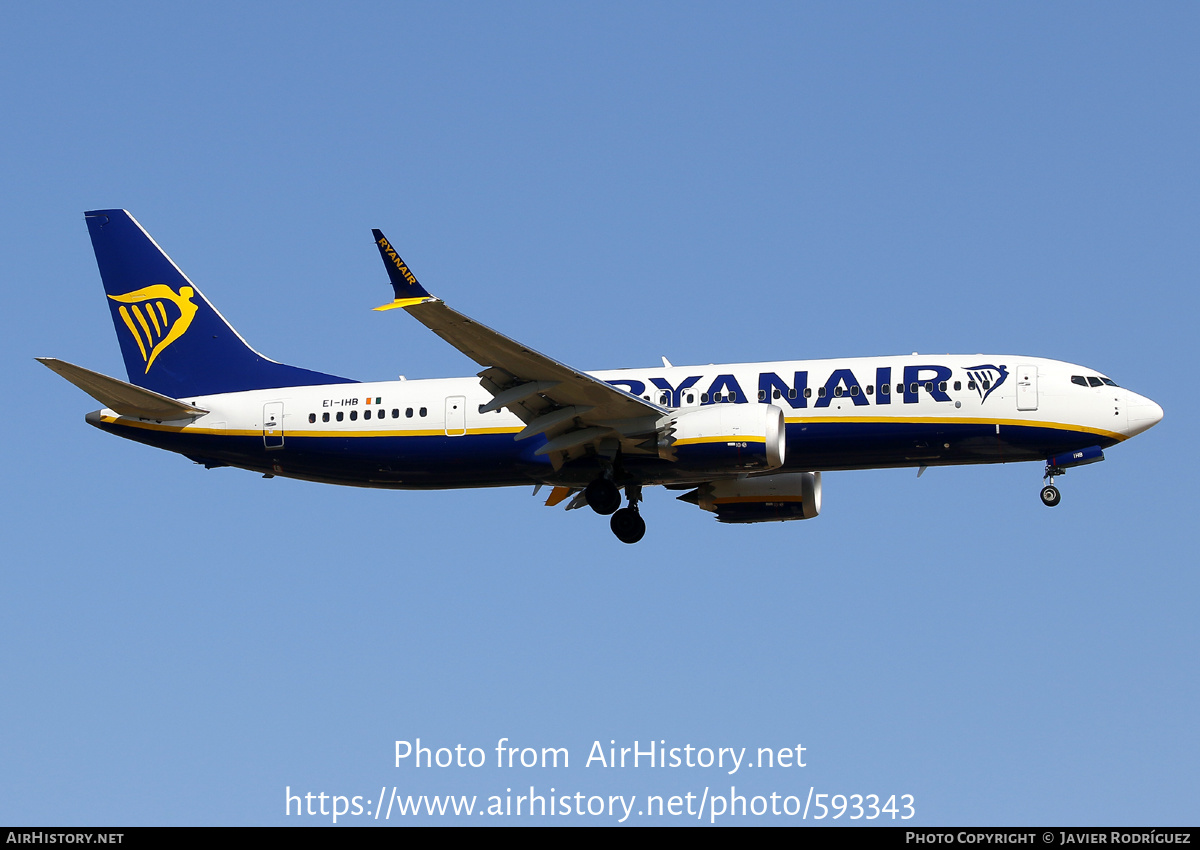 Aircraft Photo of EI-IHB | Boeing 737-8200 Max 200 | Ryanair | AirHistory.net #593343