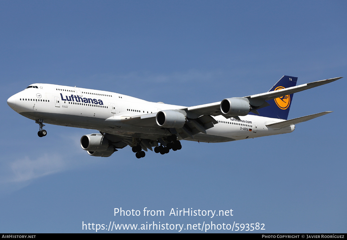 Aircraft Photo of D-ABYA | Boeing 747-830 | Lufthansa | AirHistory.net #593582