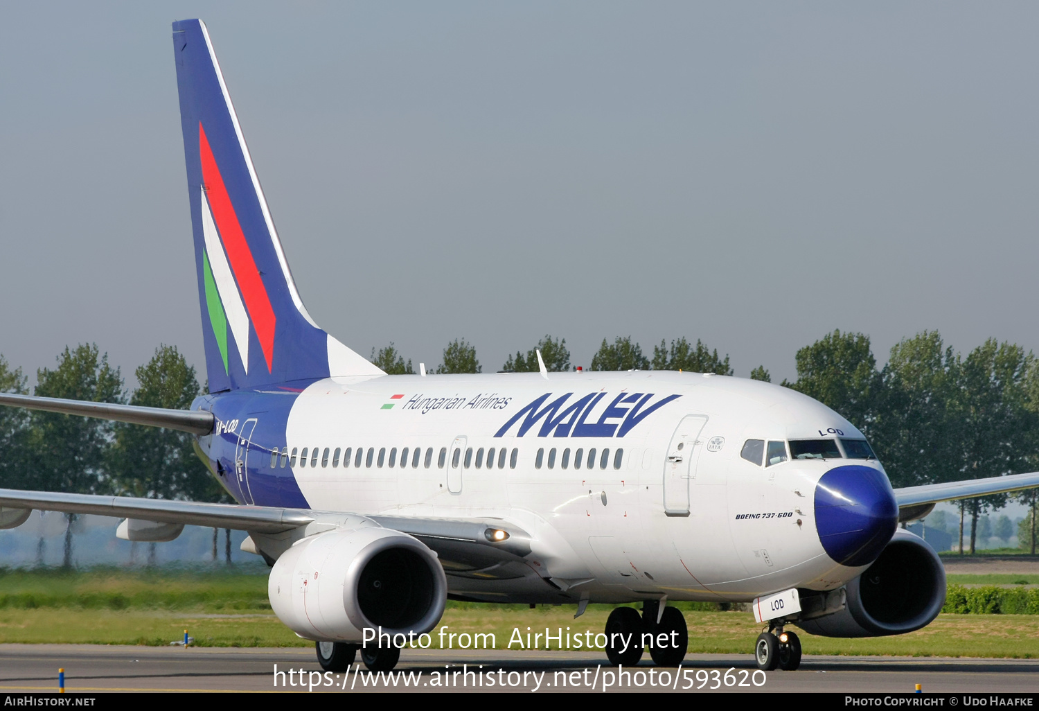 Aircraft Photo of HA-LOD | Boeing 737-6Q8 | Malév - Hungarian Airlines | AirHistory.net #593620