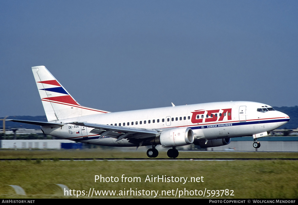 Aircraft Photo of OK-XGE | Boeing 737-55S | ČSA - Czech Airlines | AirHistory.net #593782