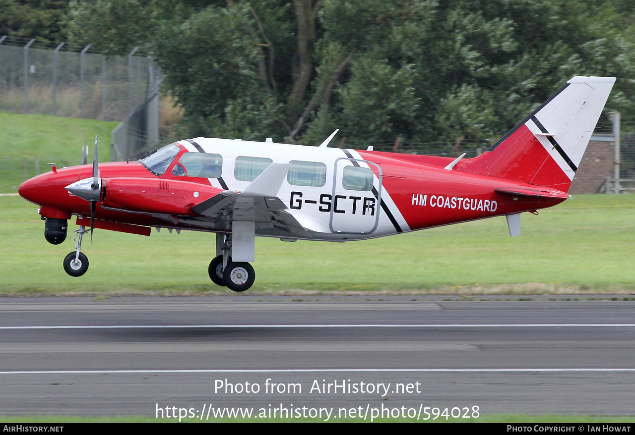 Aircraft Photo of G-SCTR | Piper PA-31-310 Navajo C/Colemill Panther Navajo | HM Coastguard | AirHistory.net #594028