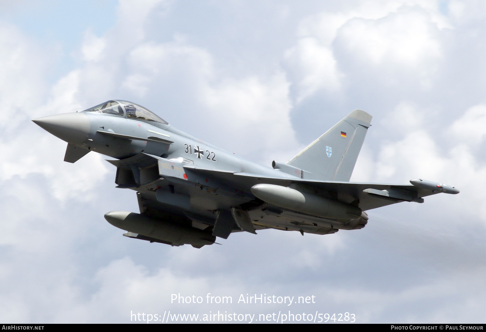 Aircraft Photo of 3122 | Eurofighter EF-2000 Typhoon S | Germany - Air Force | AirHistory.net #594283